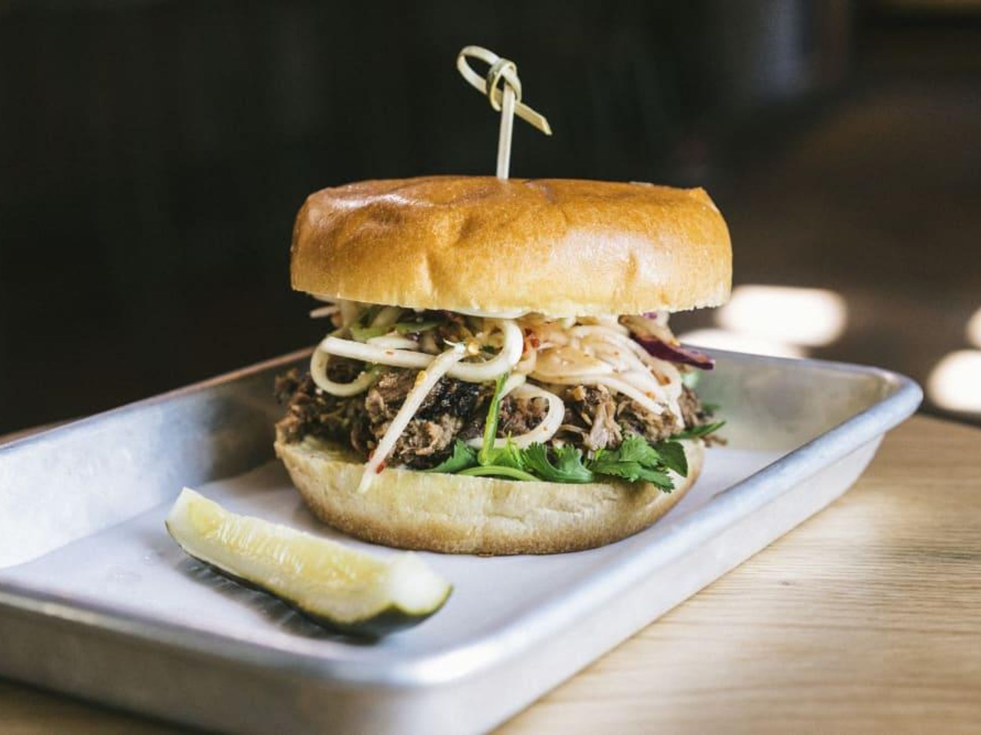 Loro brisket sandwich