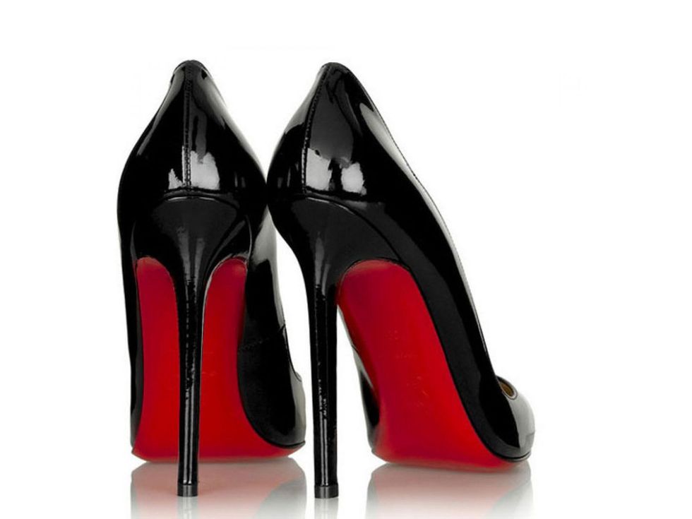 Louboutin black patent shoes