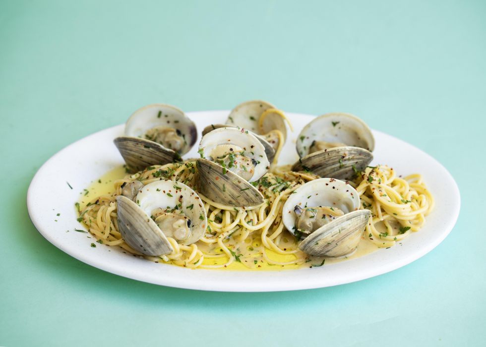 Louie's Italian American tajarin with clams