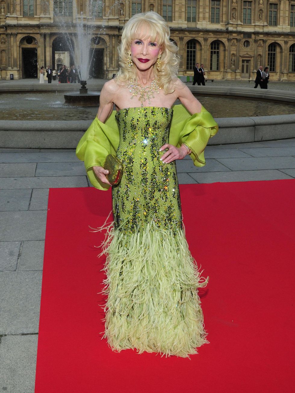 Louvre gowns Diane Lokey Farb in Armani Prive haute couture June 2013