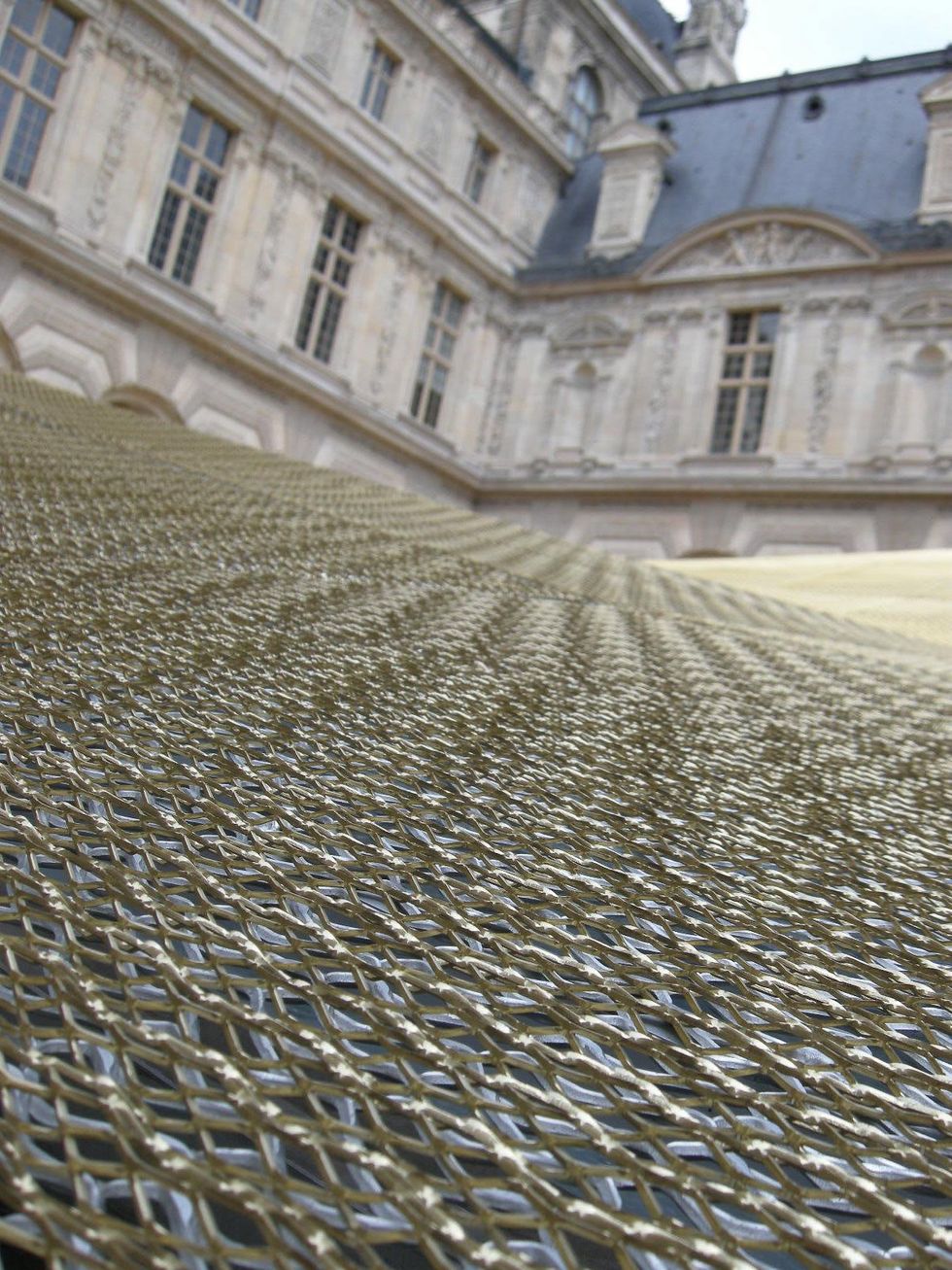 Louvre Paris tour July 2013 mesh roof