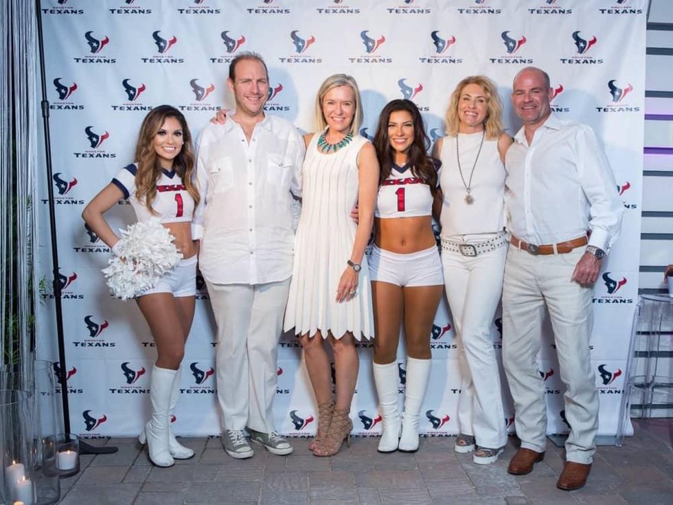 Loya Texans White Out party, 9/16 Aj Brass, Katie Brass, Amy Murchison, Hardy Murchison