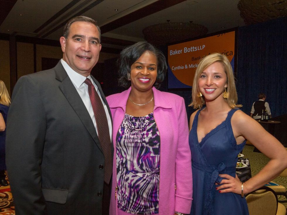 Luke Keller from left, Iris Cross and Sally Kolenda at the Teach For America benefit dinner