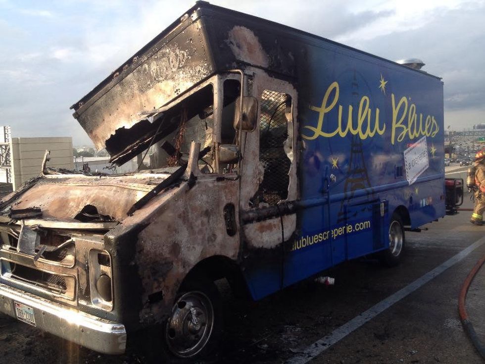 Lulu Blues a creperie food truck Houston after fire