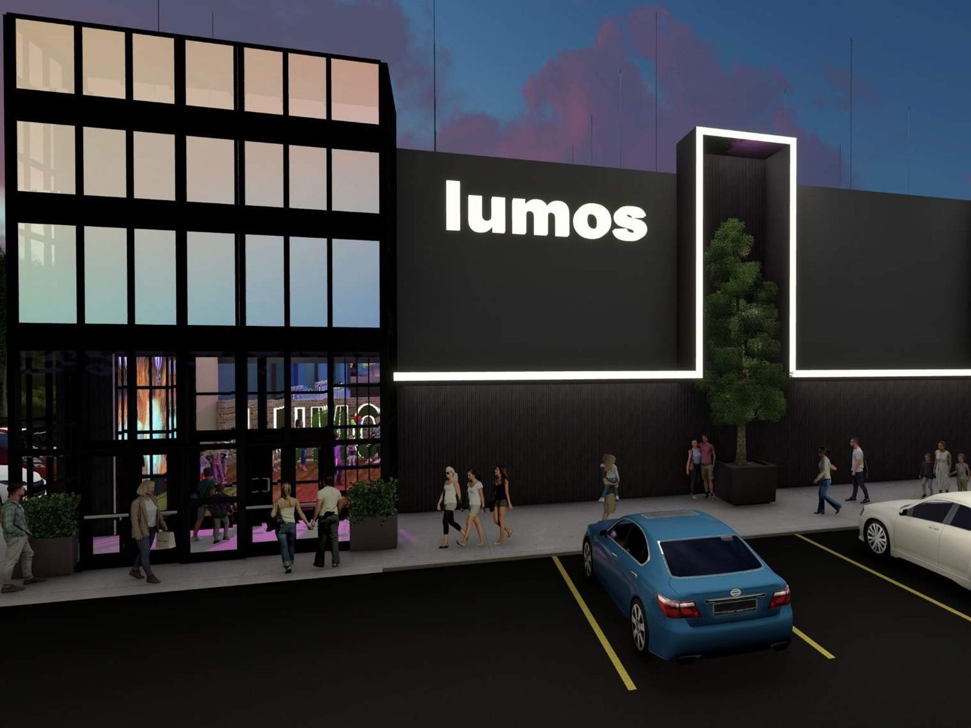Lumos entertainment complex New Caney rendering