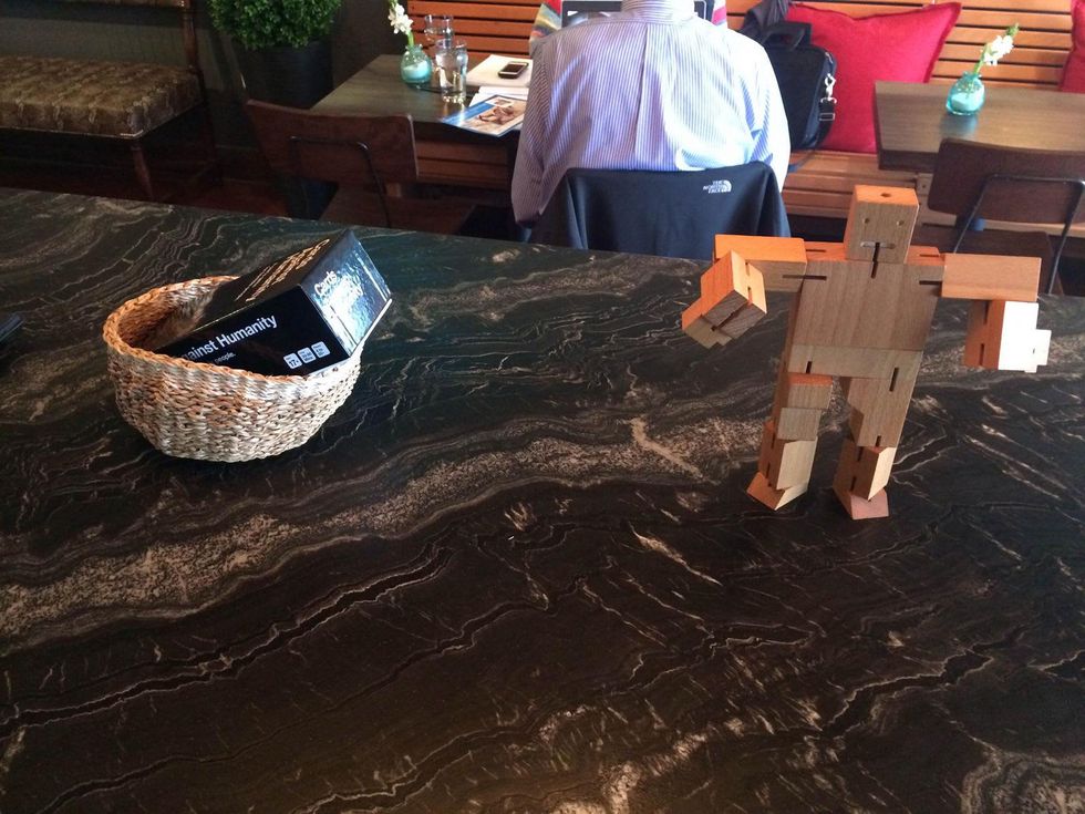 Luna Pizzeria Houston February 2014 toy