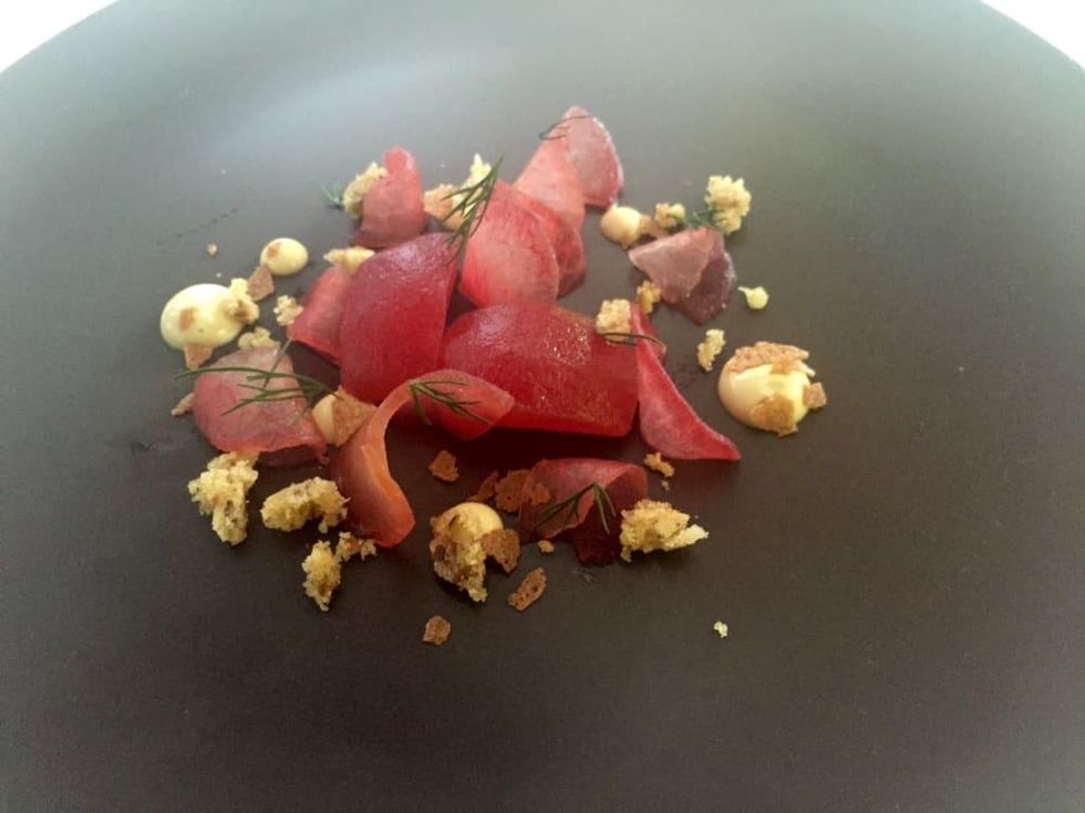 Lunch pop-up pickled plums