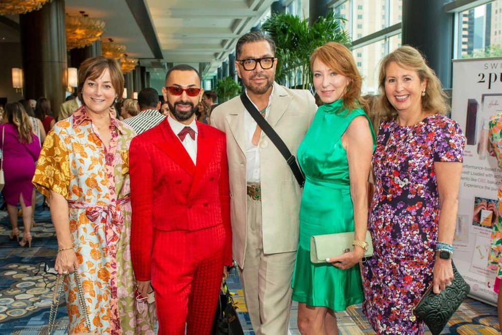 LWI Houston 2021 fashion show luncheon Leigh Smith, Fady Armanious, Ceron, Marsha Finger, Ileana Trevino