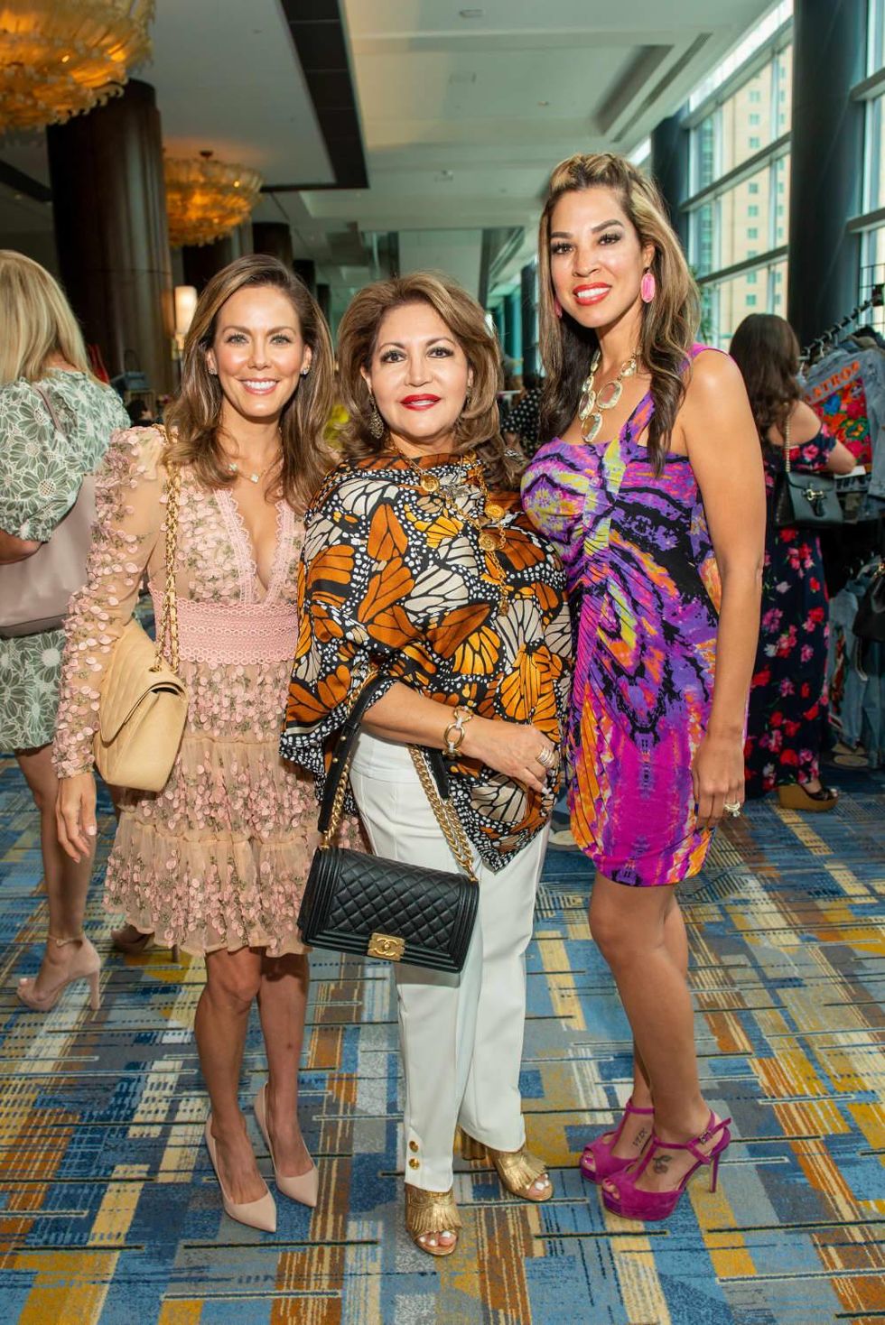 LWI Houston 2021 fashion show luncheon Ofelia Vujasonvic, Alma Gonzales, Erica Mire