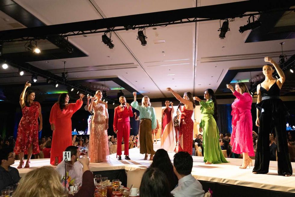 LWI Houston 2021 fashion show luncheon runway toast