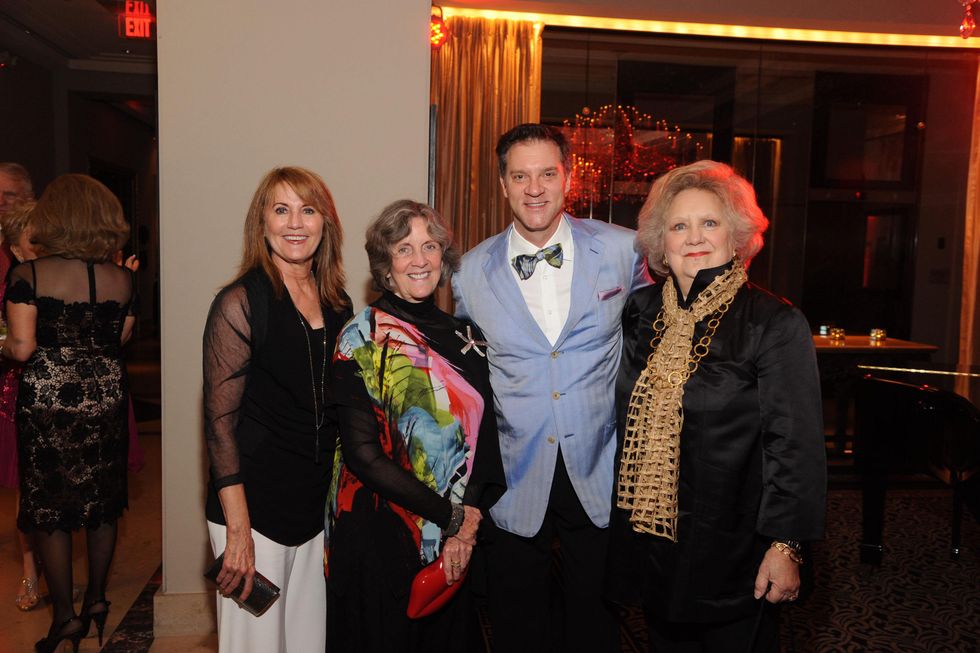 Lynn Baird, from left, Sara Morgan, David LaDuca and Phyllis Childress at the Houston Arts Alliance event with Rita Moreno May 2014