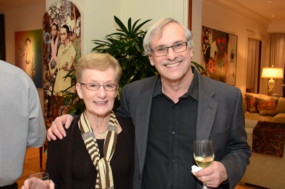 Lynn Detrick and Harvey Marks at the MFAH Contemporary party January 2014