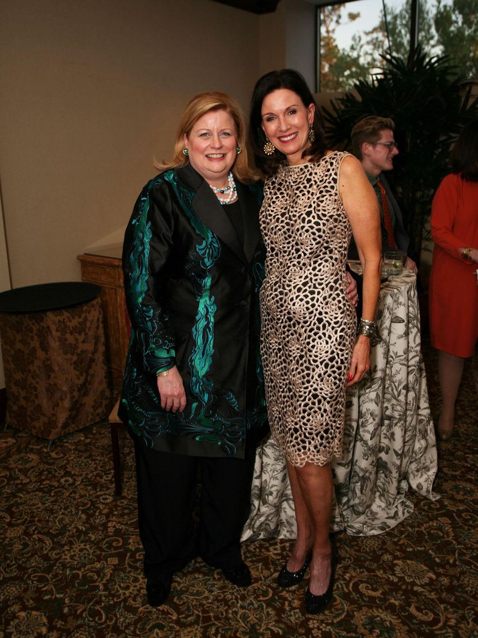 Lynn Mathre, left, and Karen Love at Masterpiece Evening April 2014