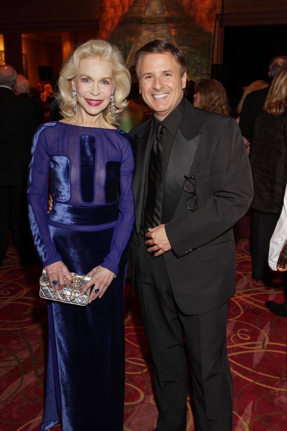 Lynn Wyatt, Ernie Manouse, Moores School gala, March 2014
