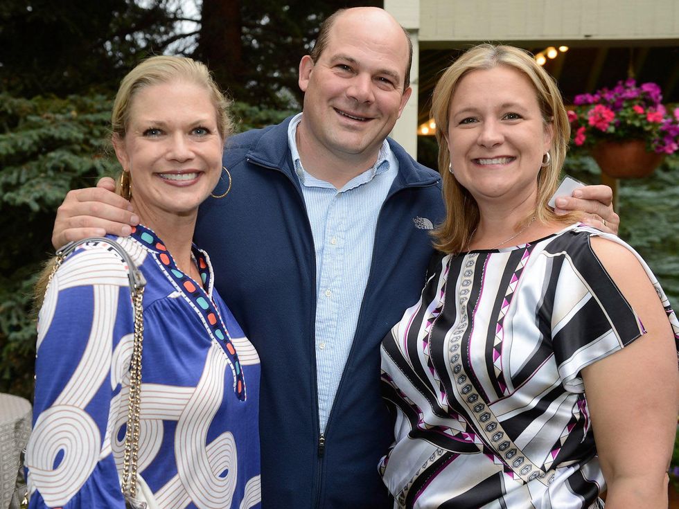 M.D. Anderson events in Aspen Hines reception Amy Pierce, Bill Bobbora and Jenee Bobbora July 2013