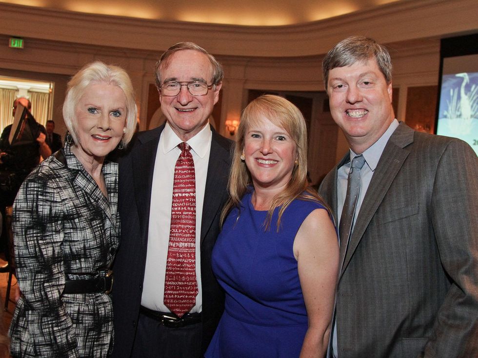 Macey and Harry Reasoner, from left, with Macey and Bob Stokes at the Galveston Bay Foundation luncheon