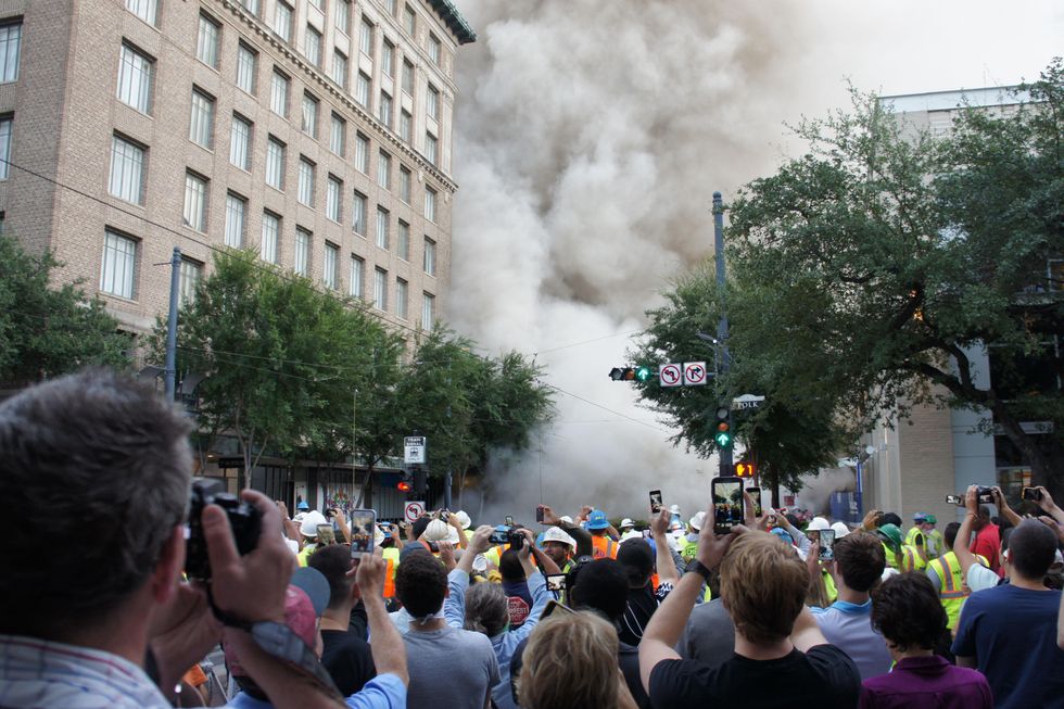 Macy's Foley's implosion explosion building demolition