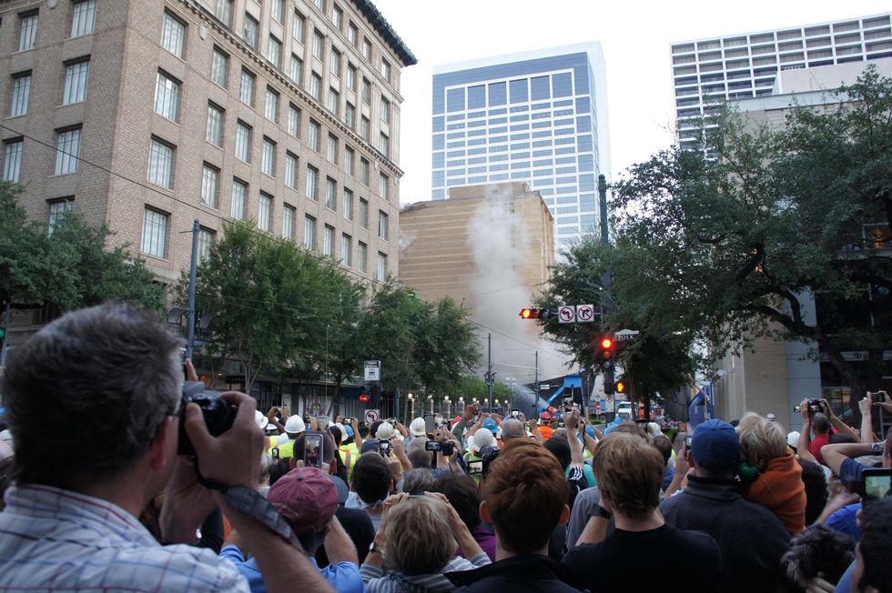 Macy's Foley's implosion explosion building demolition
