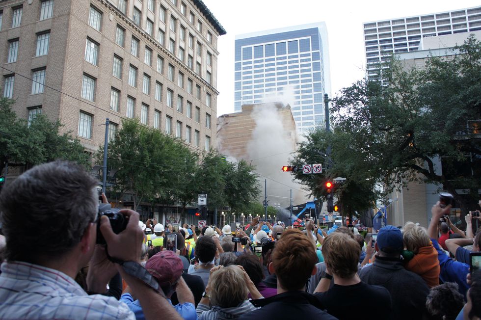 Macy's Foley's implosion explosion building demolition