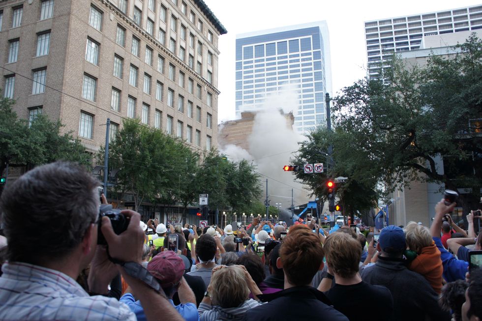 Macy's Foley's implosion explosion building demolition