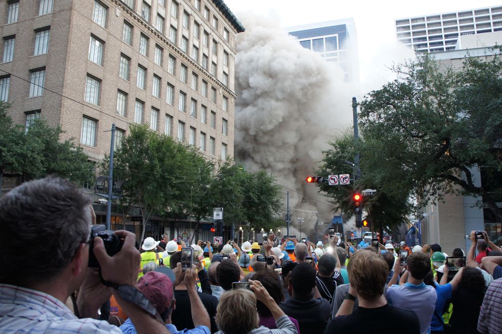 Macy's Foley's implosion explosion building demolition