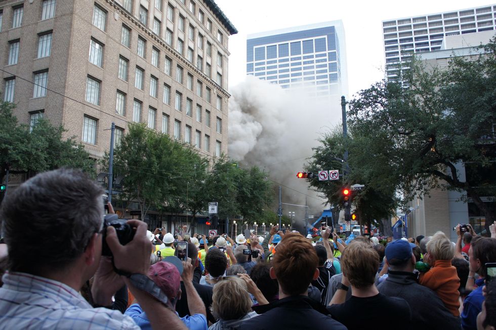 Macy's Foley's implosion explosion building demolition