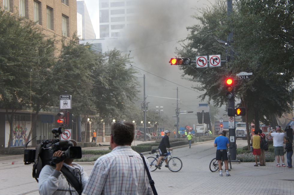 Macy's Foley's implosion explosion building demolition