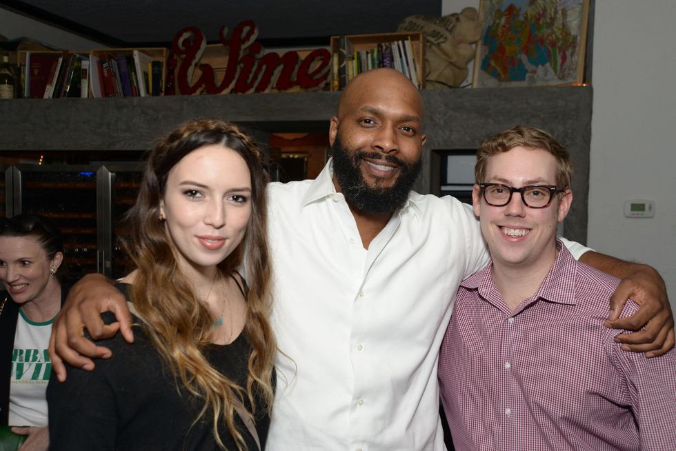 Madeleine Ditto, from left, Nicholas Butler and Taylor Richards at the Urban Wild of Memorial Park Conservancy's Launch Party March 2015
