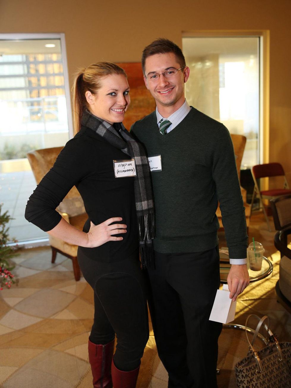 Maghan Pruitt and Ryan Jones at the Modern Professionals murder mystery event December 2013