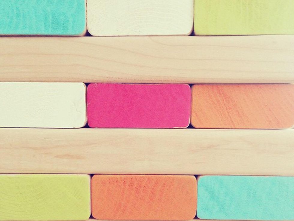 Magnum Food Park Houston October 2013 giant Jenga blocks