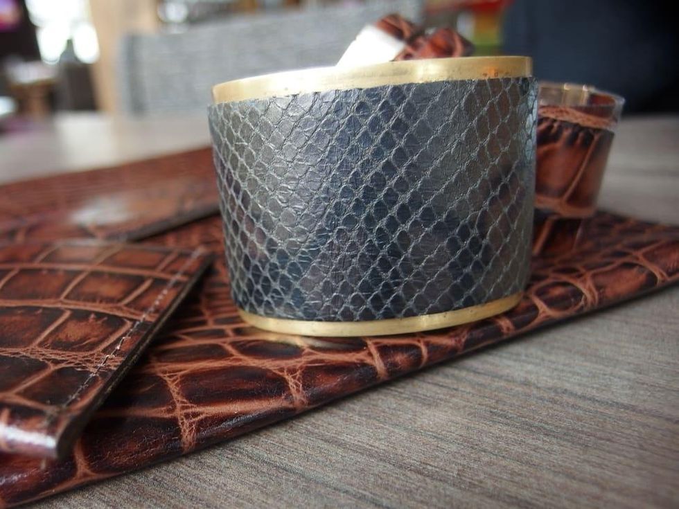 Magpies and Peacocks cuff