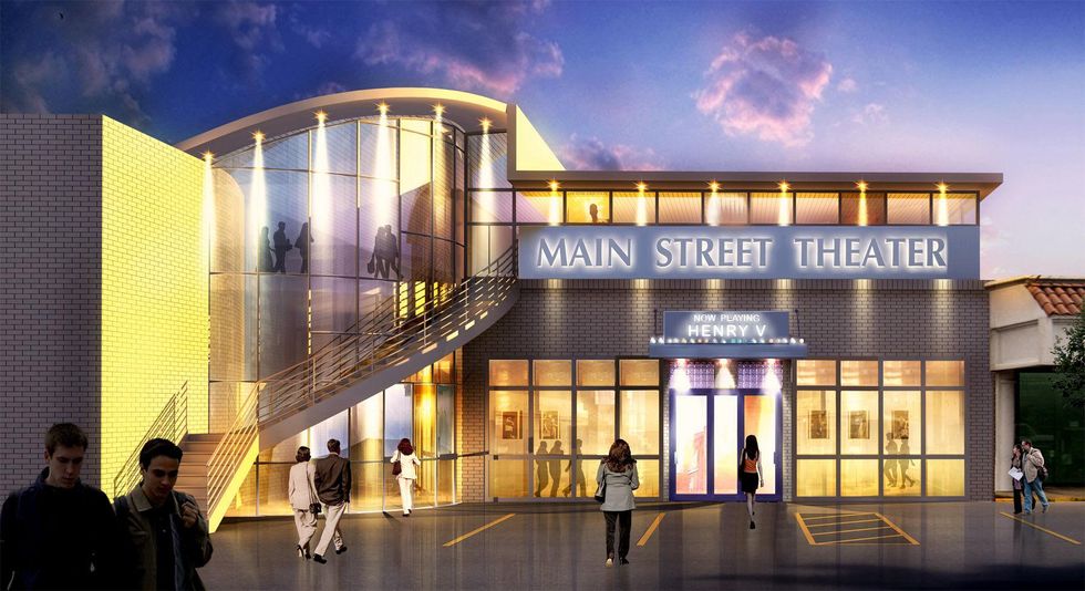 Main Street Theater's newly configured building rendering May 2013