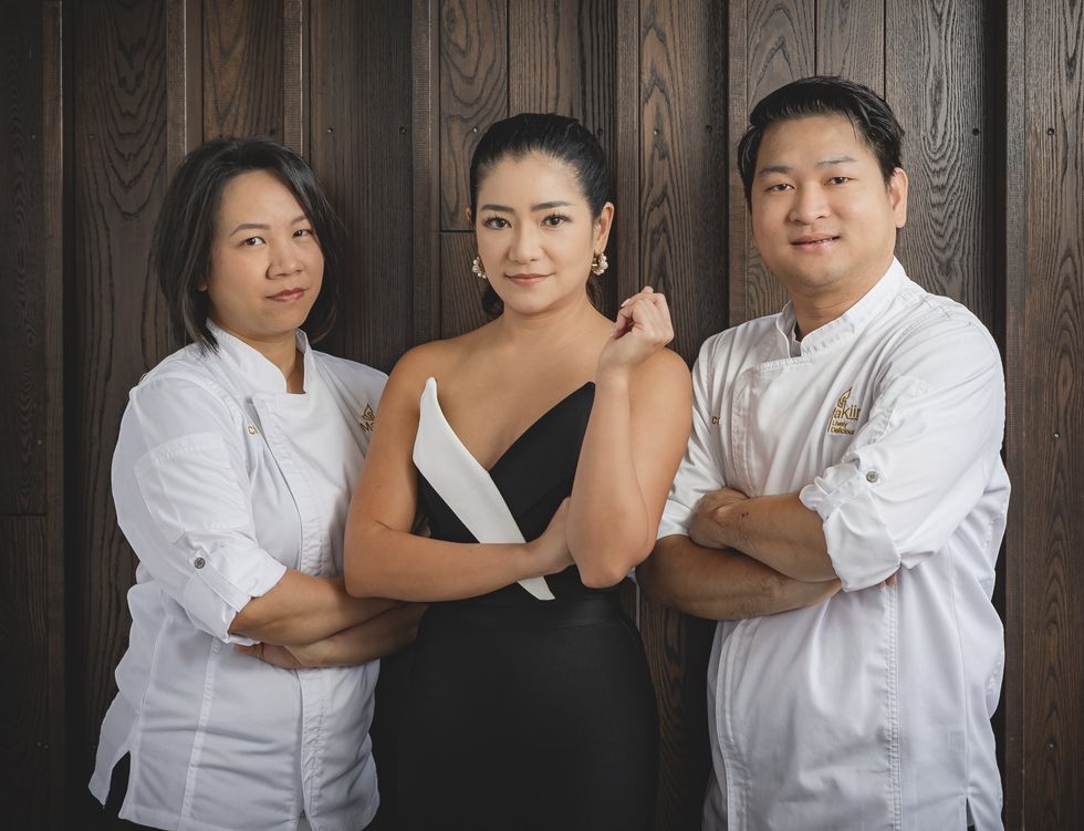 MaKiin Chef Aphassorn (Bell) Predawan, Lukkaew Srasrisuwan, Chef Eakkapan (O) Ngammuang