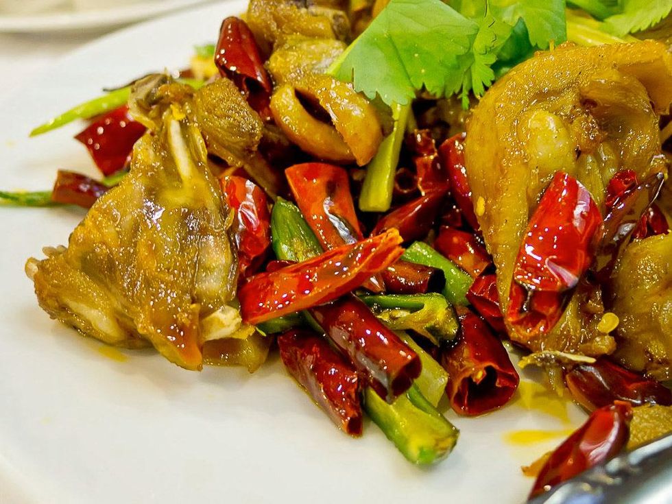 Mala Sichuan Bistro dish with red peppers
