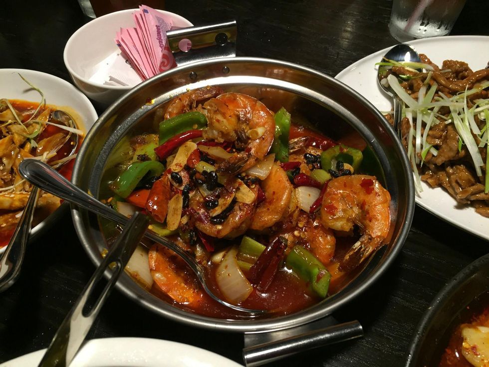 Mala Sichuan Montrose dry pot prawns