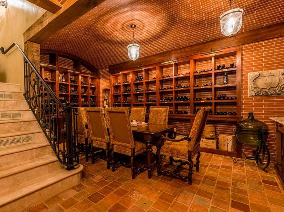 Mandola's estate in Austin wine cellar