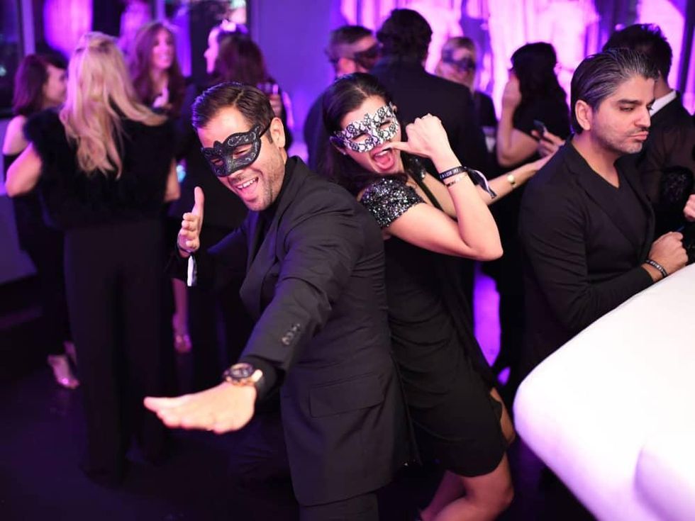 Manolo Elias, Naureen Malik at Heart of Fashion Masquerade Ball