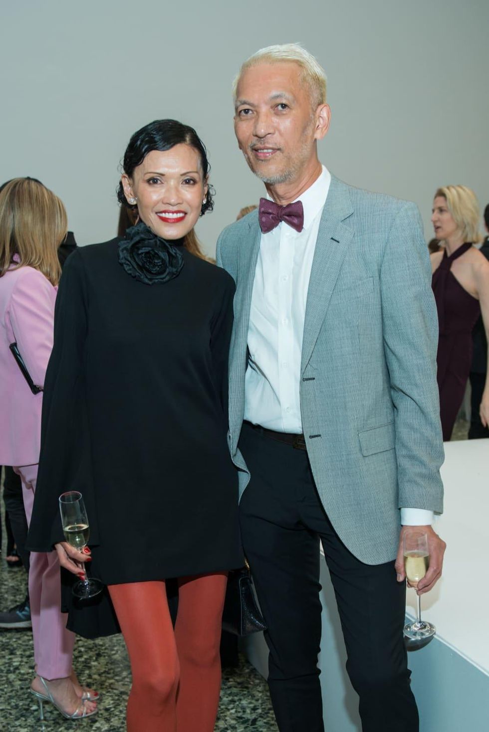 Marc Nguyen, Duyen Huynh at Oscar de la Renta fashion show at MFAH