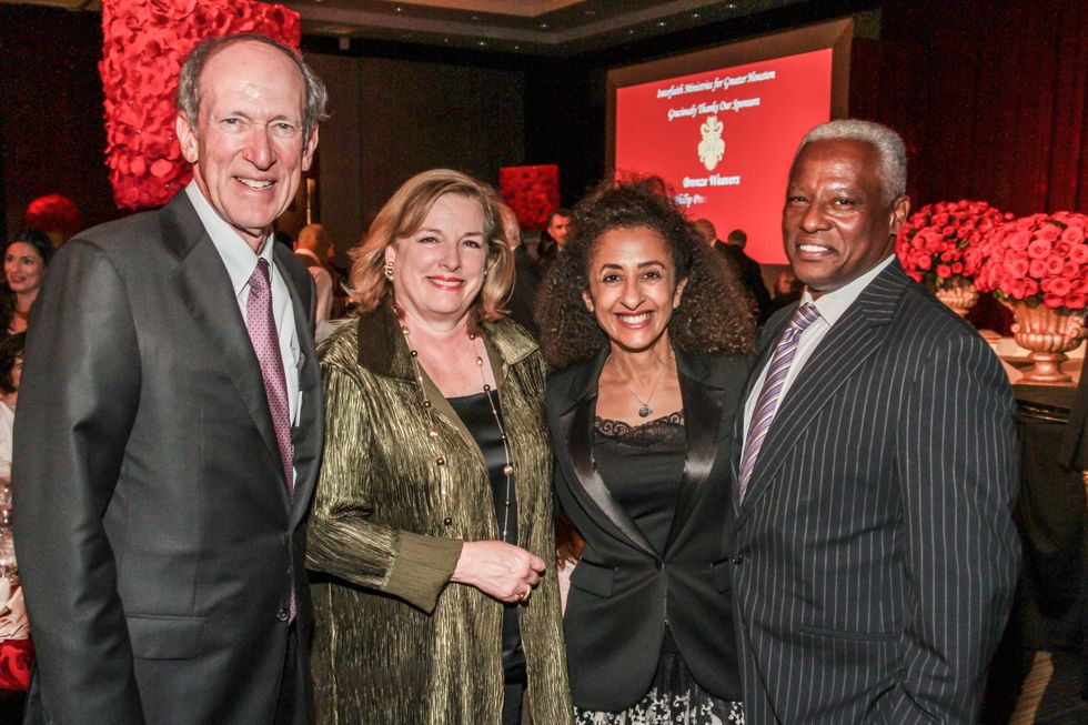 Marc Shapiro, from left, Molly Crownover, Dr. Dina al Sowayel and Tony Chase at the Interfaith Ministries Tapestry Gala May 2014