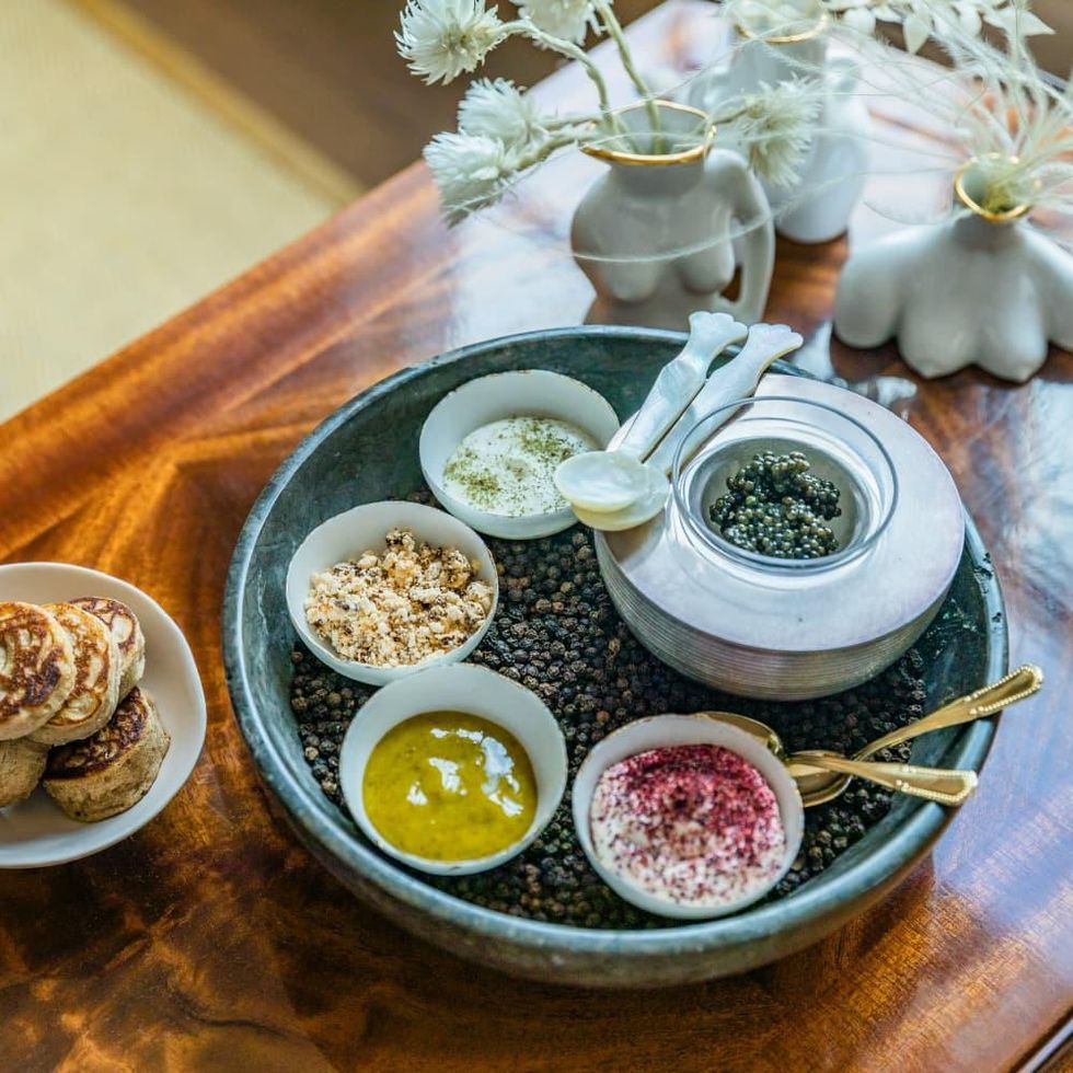 March restaurant Mediterranean Islands caviar