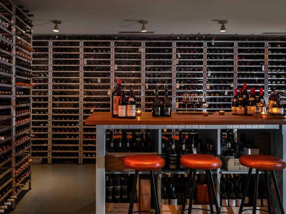 March restaurant wine cellar