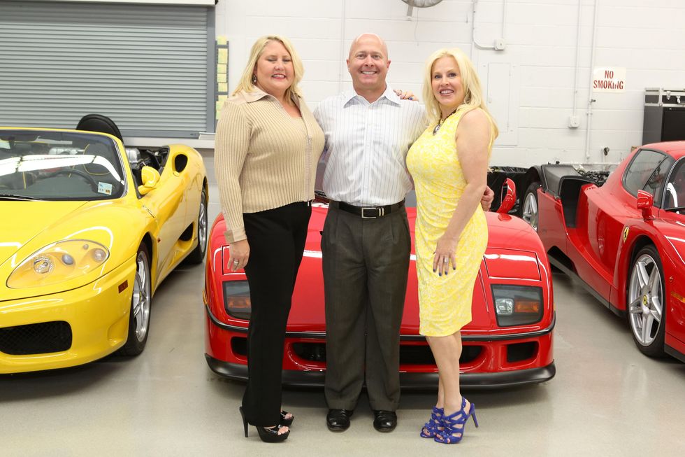 Marcie Berry, from left, Erik Eller and Rita Beckett at the Joints in Action at Ferrari of Houston June 2014