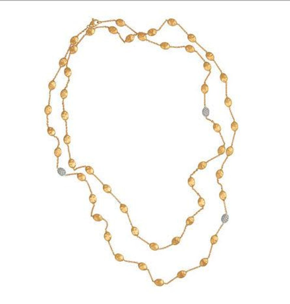 Marco Bicego Gold and Diamond Bean Necklace