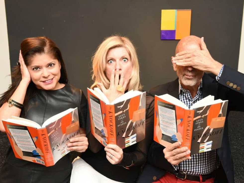 Marcy de Luna, Clifford Pugh and Lucy Sykes at Dress for Dinner Recipe for Success event