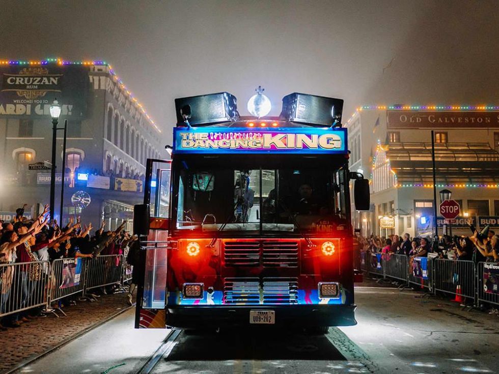 Mardi Gras Galveston Bumpin Bus Parade