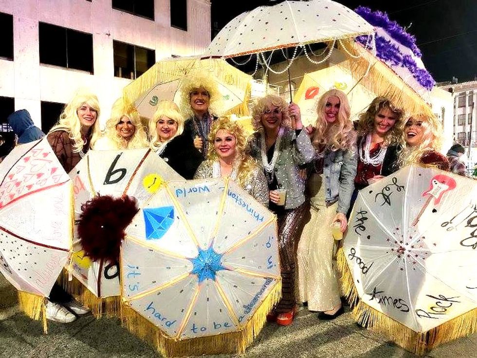 Mardi Gras! Galveston umbrellas Funky Uptown Umbrella Brigade