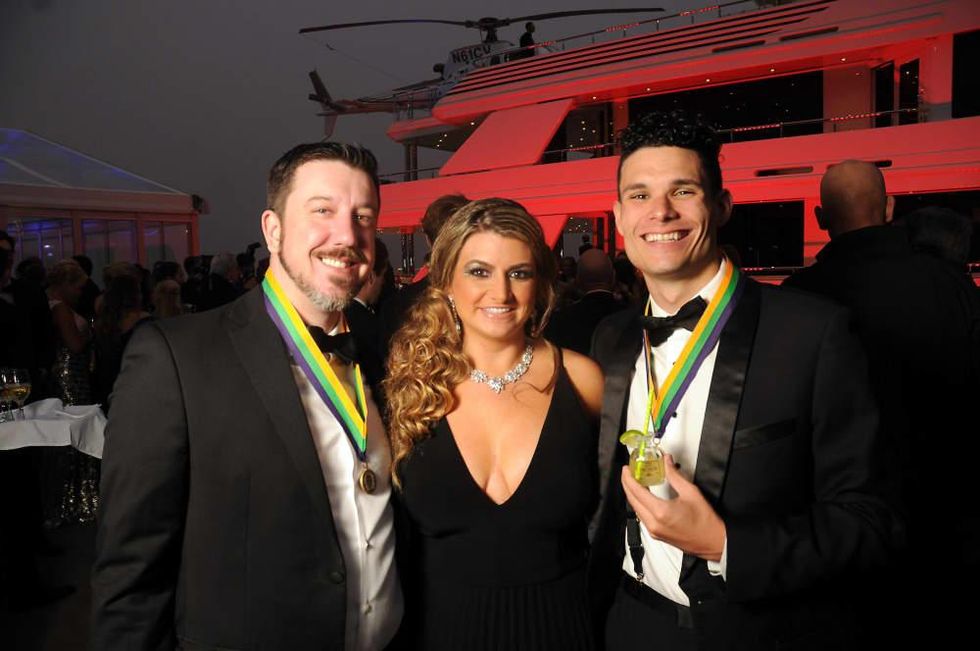 Mardi Gras San Luis Gala 2019 Usher Josh Woods, Kelli Fertitta Woods and Anthony Nichols