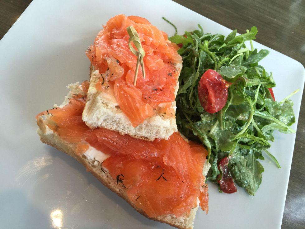 Marene Drexel House April 2015 lox on a bagel with cream cheese
