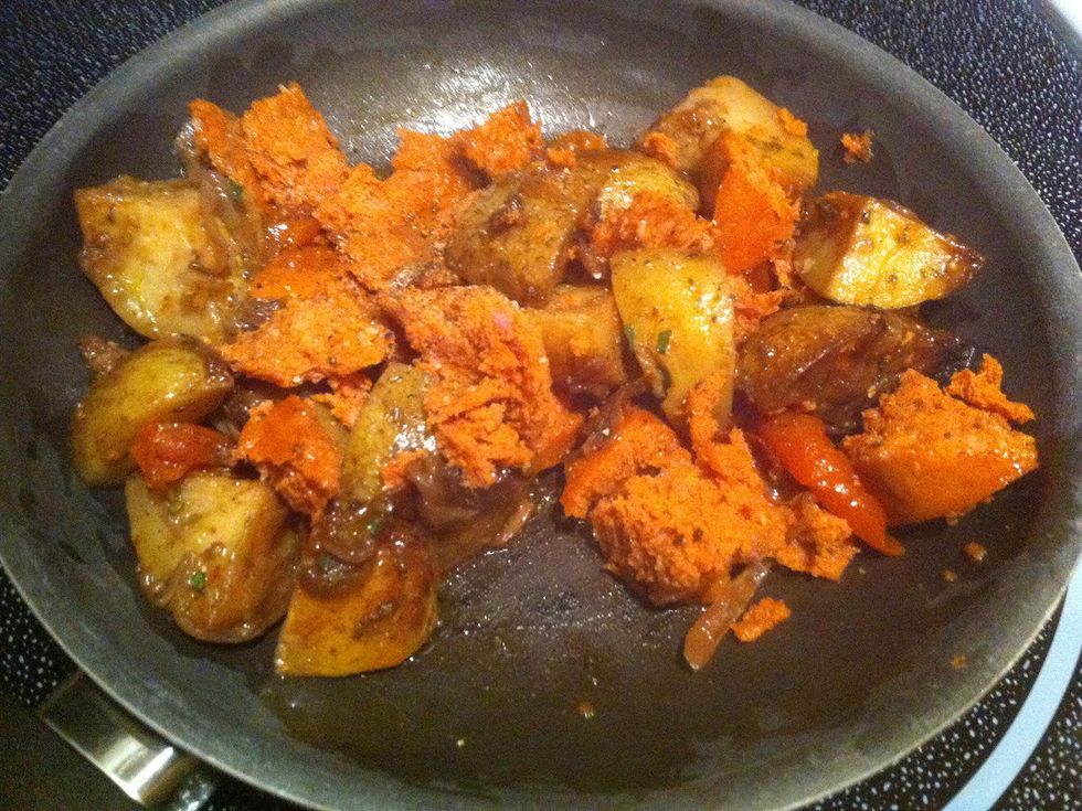 Marene Gustin cooking with Spam December 2014