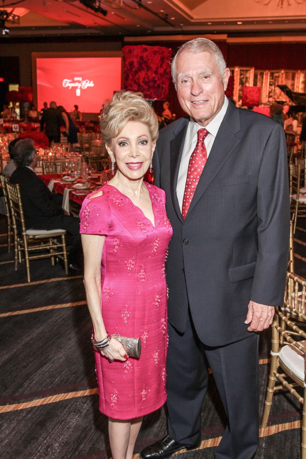 Margaret Alkek Williams and Jim Daniel at the Interfaith Ministries Tapestry Gala May 2014